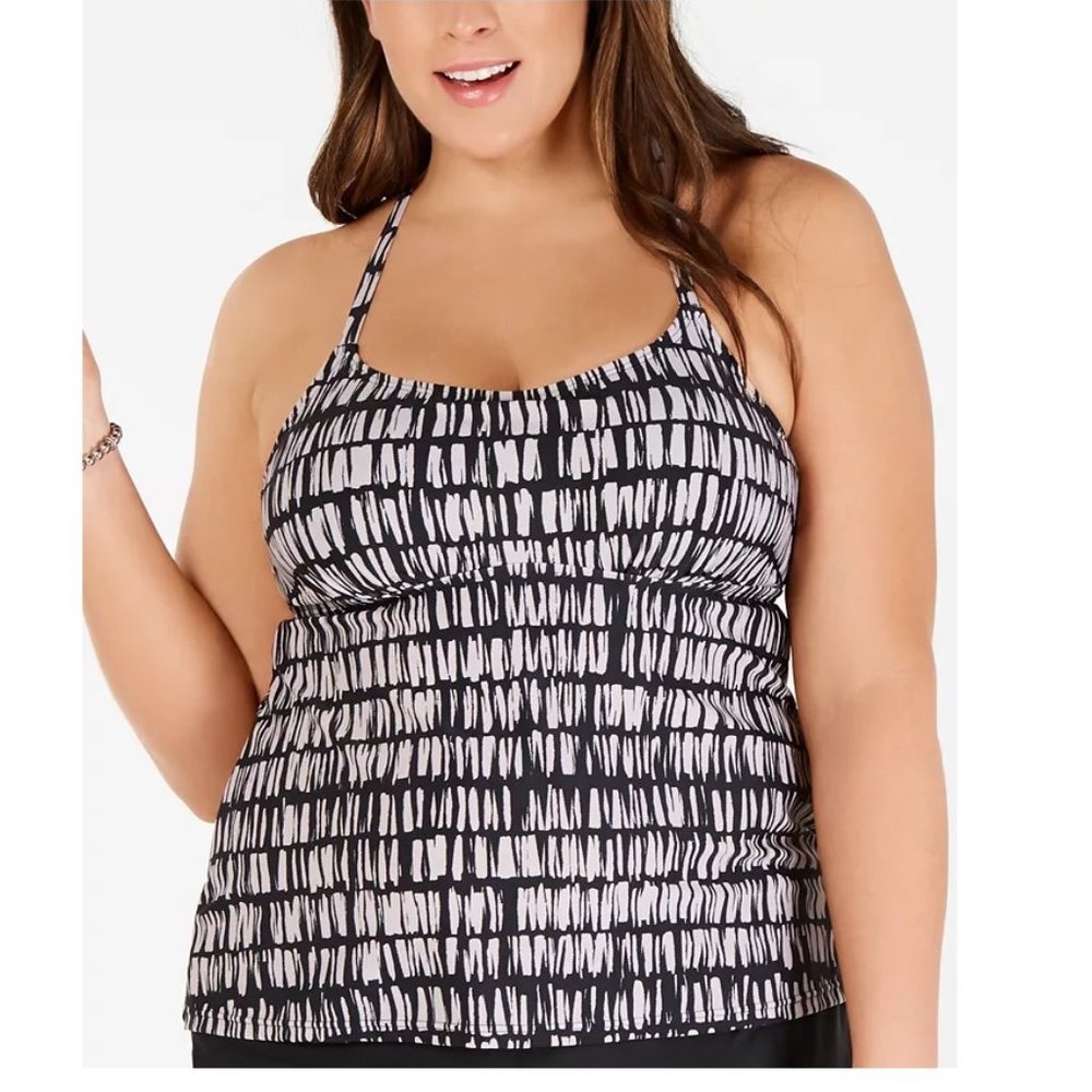 💥Island Escape Plus Size Palisades Tankini Top